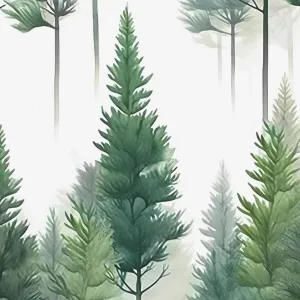 White Green Wallpaper Peel and Stick Trees Contact Paper Boho Forest Wall Paper for Bedroom Bathroom Kitchen Cabinet Countertop Removable Waterproof 17.5" x 118"