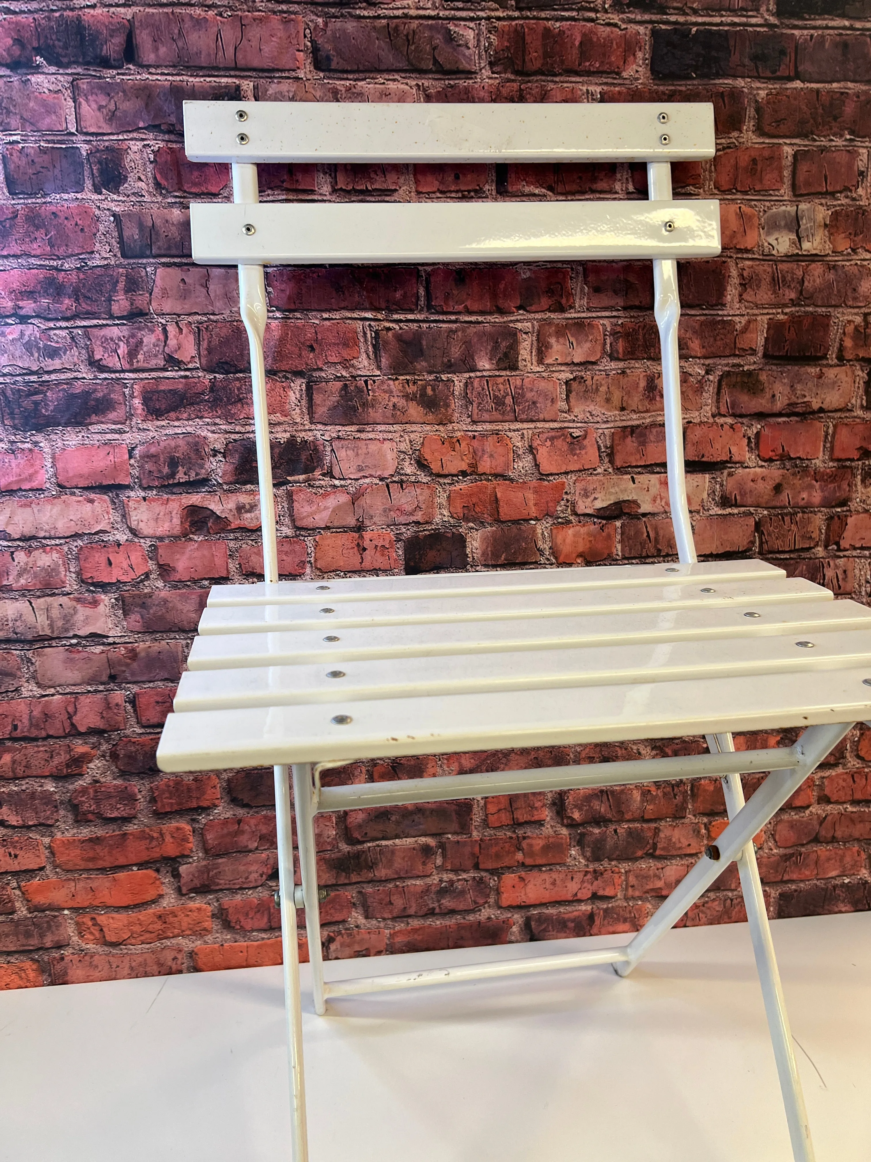 White Ikea Folding Bistro Chair
