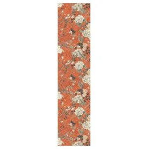White Peony Red Background Chinese Style Grip Tape roll Skateboard Non Slip Scooter Grip Tape Grip Tape Longboard Waterproof Cruiser Skateboard Grip Tape, 44×10 Inch