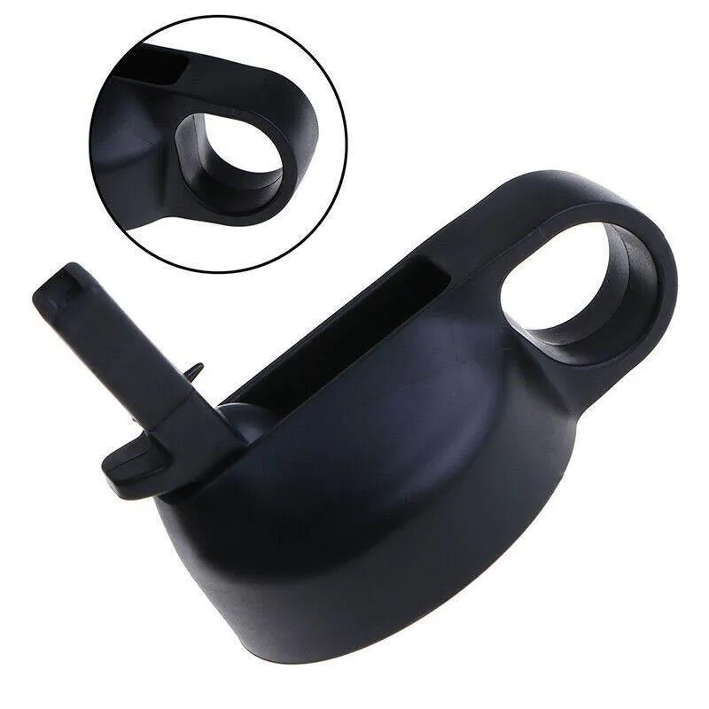Wide Mouth Straw Lid Flip Cap for 18oz 32oz 40oz Water Bottle Black