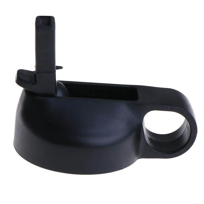 Wide Mouth Straw Lid Flip Cap for 18oz 32oz 40oz Water Bottle Black
