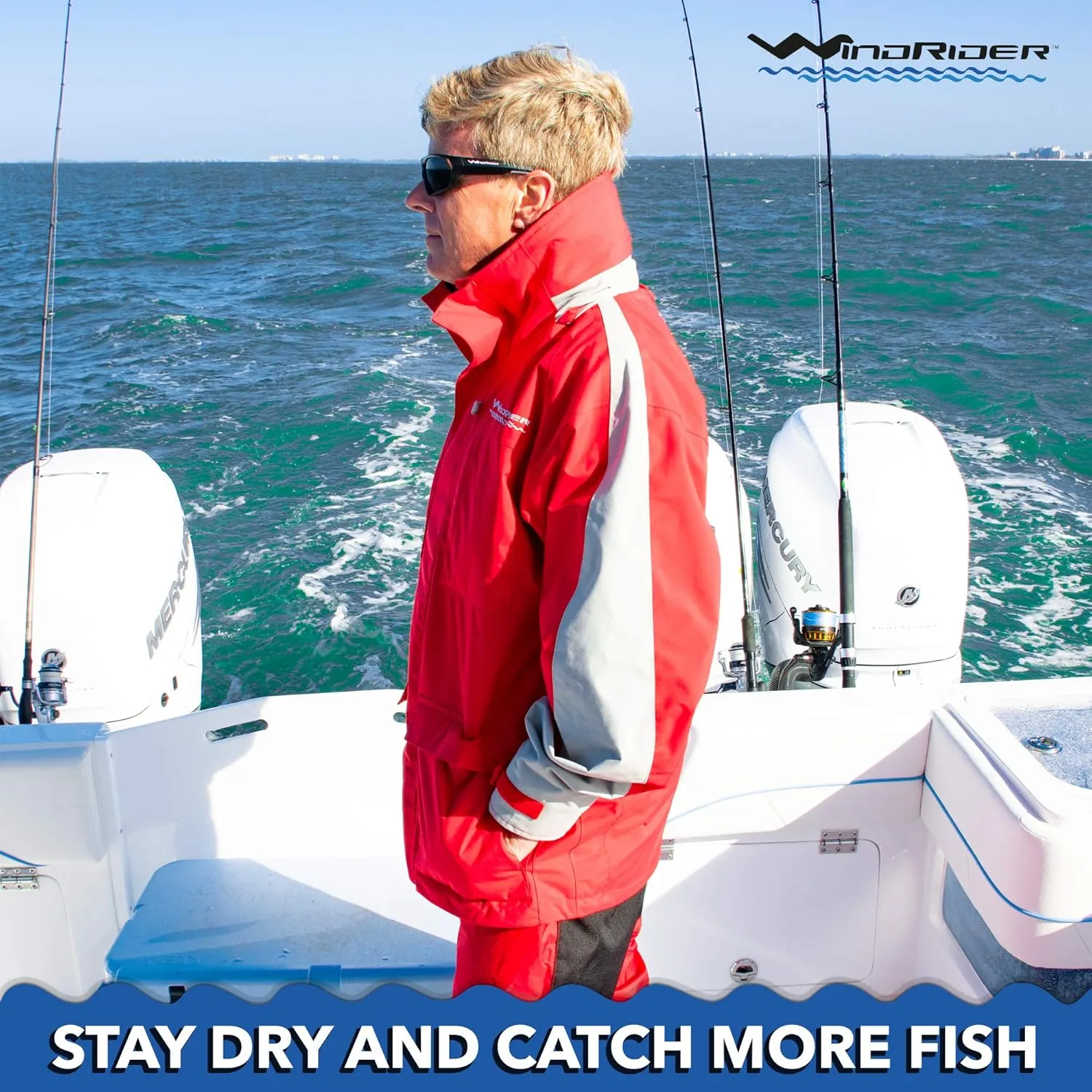 WindRider Pro Rain Jacket | Foul Weather Jacket | Fishing, Sailing, Boating