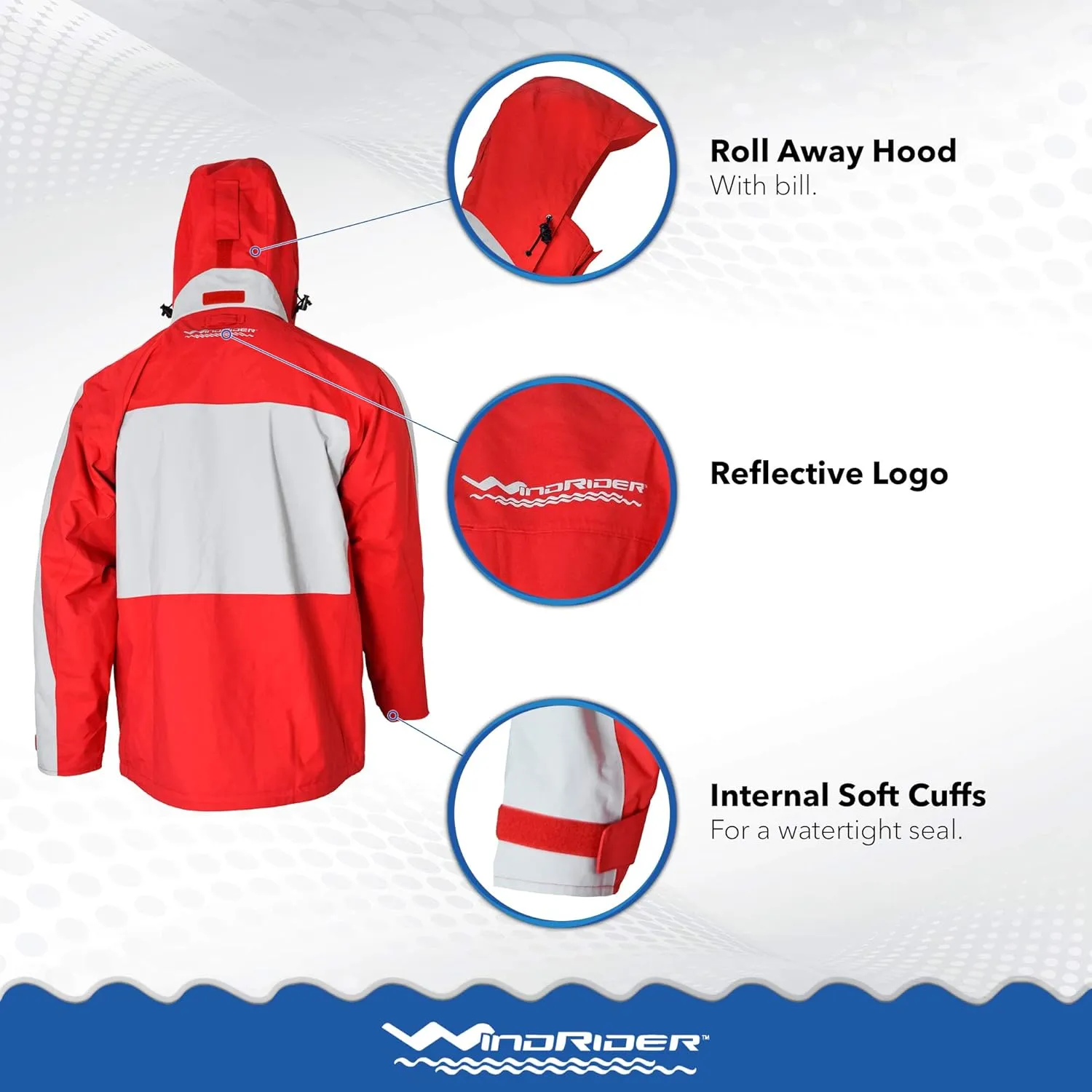WindRider Pro Rain Jacket | Foul Weather Jacket | Fishing, Sailing, Boating