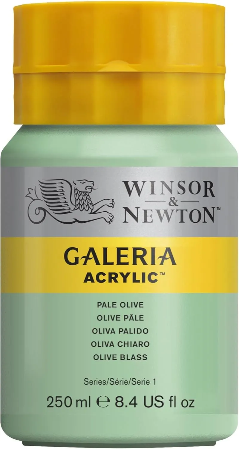 Winsor & Newton Series 1 250ml Bottle Galeria Acrylic Colour with Nozzle Cap - Pale Olive