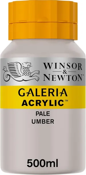 Winsor & Newton Series 1 500ml Bottle Galeria Acrylic Colour with Nozzle Cap - Pale Umber,WN2150438