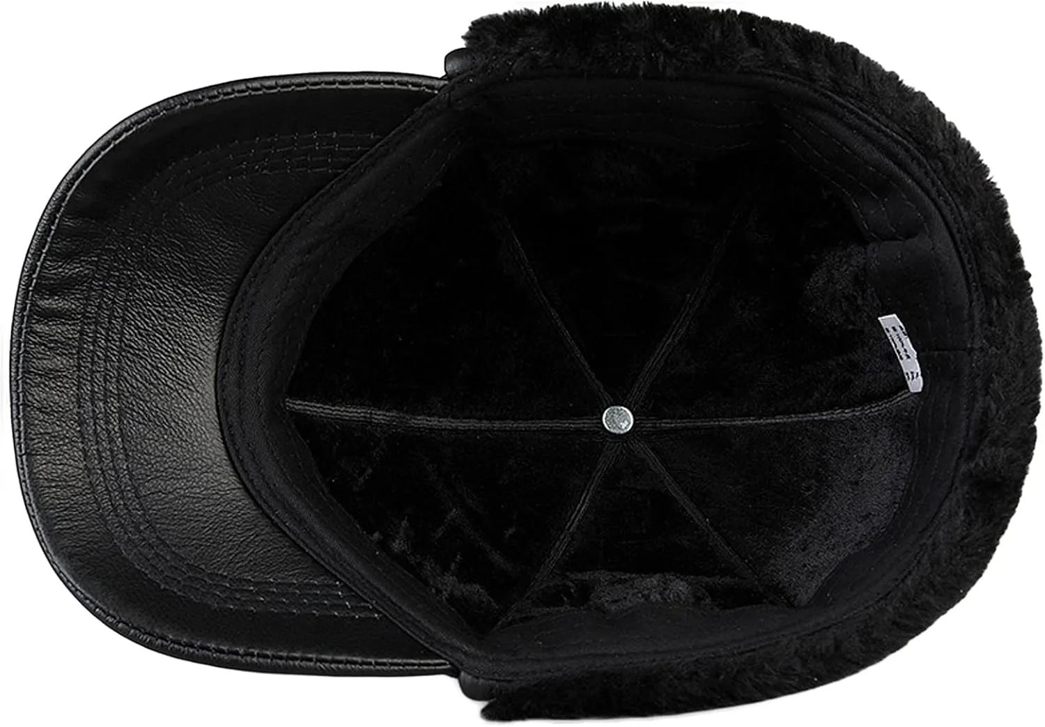 Winter Hats, Hat Men Aviator Cap with Earflap Leather Trooper Trapper Hat Waterproof Windproof Ski Snow Hats Winter