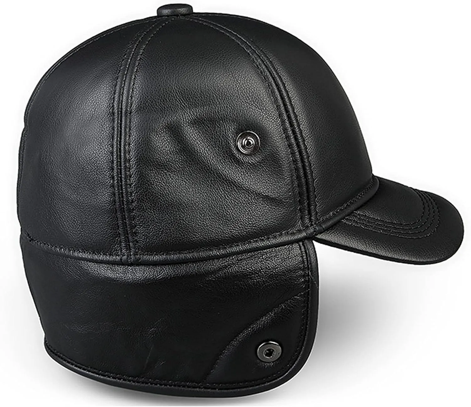 Winter Hats, Hat Men Aviator Cap with Earflap Leather Trooper Trapper Hat Waterproof Windproof Ski Snow Hats Winter