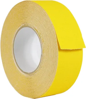 WOD ASTC32 Heavy Duty Anti Slip Tape, Yellow - 2 inch x 60 ft. Non Skid Treads Weather Proof Indoor/Outdoor Traction Tape for No Slip Stairs