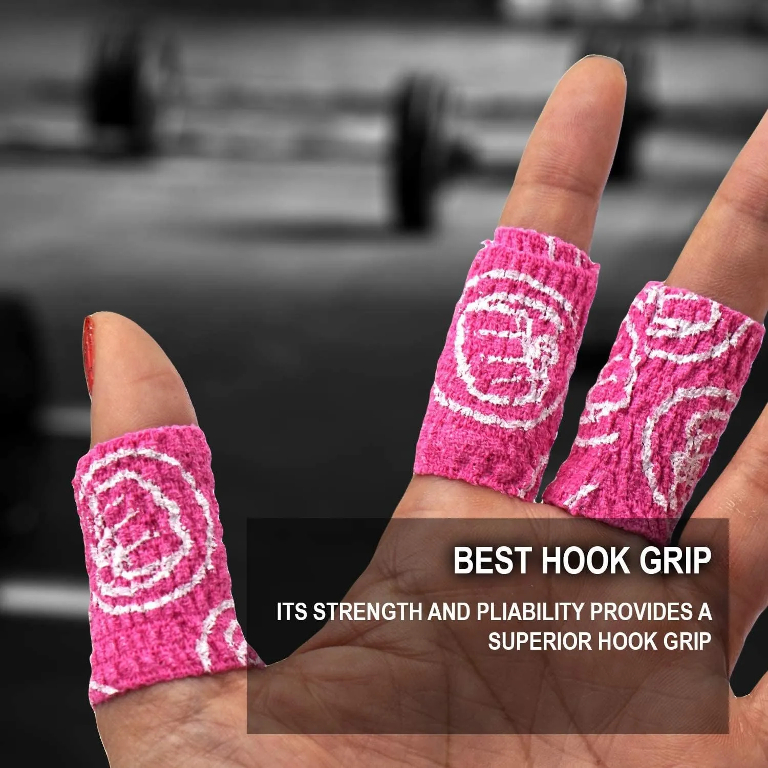 WOD Nation Weightlifting Hook Grip Tape - Bulk Packs of 3, 12, 24 Rolls (23ft/Roll) Comfortable & Stretchy Athletic Thumb Tape for Weight Lifting & Cross Training - Protect Thumb, Wrist & Finger