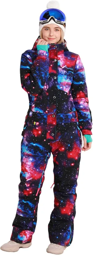 Womens Snowsuit One Pieces Ski Suits Jumpsuits Colorful Coveralls Snowboard Jackets