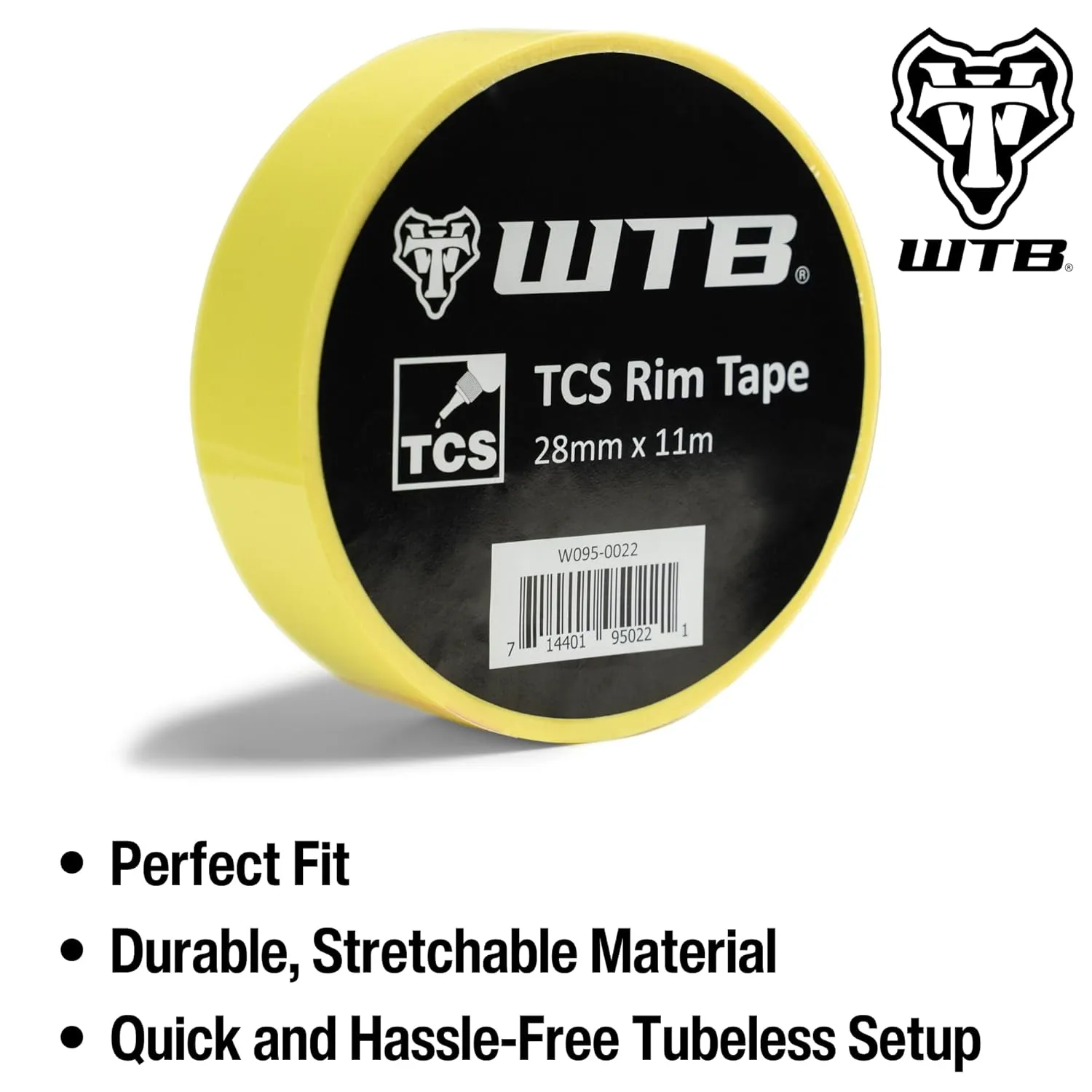 WTB Tubeless Rim Tape 28mm x 11m Roll, High-Performance, Durable Tubeless Setup for Bicycle Rims, Airtight Seal, Easy Application, and Compatible TCS and Other Tubeless Rims