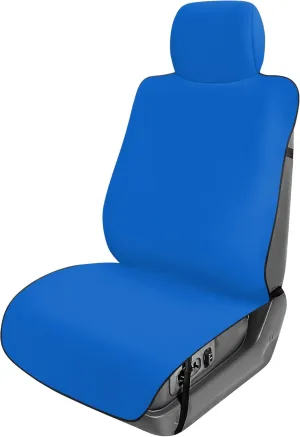 WYLF Easy Roll-Out Waterproof Car Seat Cover, for Surfing Yoga Gym Beach, Perfect for Cars, Trucks, SUVs, Vans - Pack of 1 Protector for Front Seat - Premium Neoprene, Anti-Slip Car Towel-BLUE