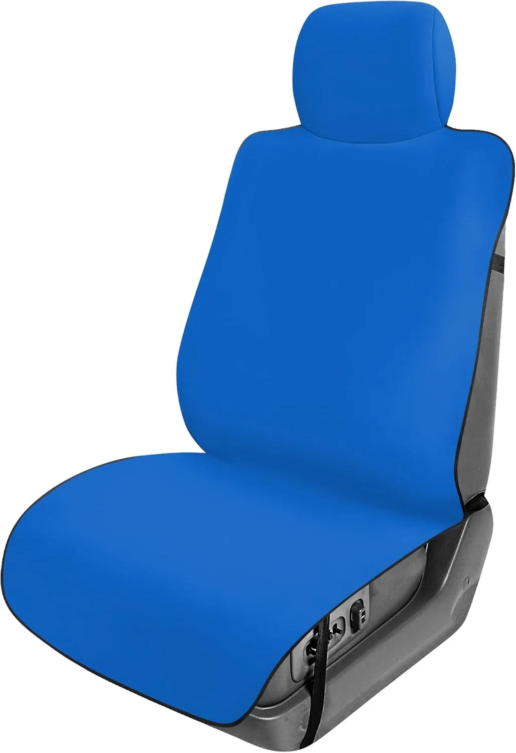 WYLF Easy Roll-Out Waterproof Car Seat Cover, for Surfing Yoga Gym Beach, Perfect for Cars, Trucks, SUVs, Vans - Pack of 1 Protector for Front Seat - Premium Neoprene, Anti-Slip Car Towel-BLUE