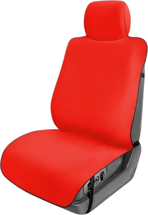 WYLF Easy Roll-Out Waterproof Car Seat Cover, for Surfing Yoga Gym Beach, Perfect for Cars, Trucks, SUVs, Vans - Pack of 1 Protector for Front Seat - Premium Neoprene, Anti-Slip Car Towel-RED