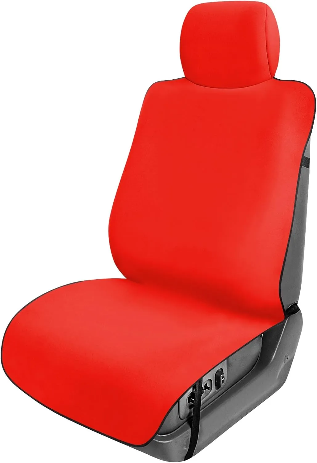 WYLF Easy Roll-Out Waterproof Car Seat Cover, for Surfing Yoga Gym Beach, Perfect for Cars, Trucks, SUVs, Vans - Pack of 1 Protector for Front Seat - Premium Neoprene, Anti-Slip Car Towel-RED