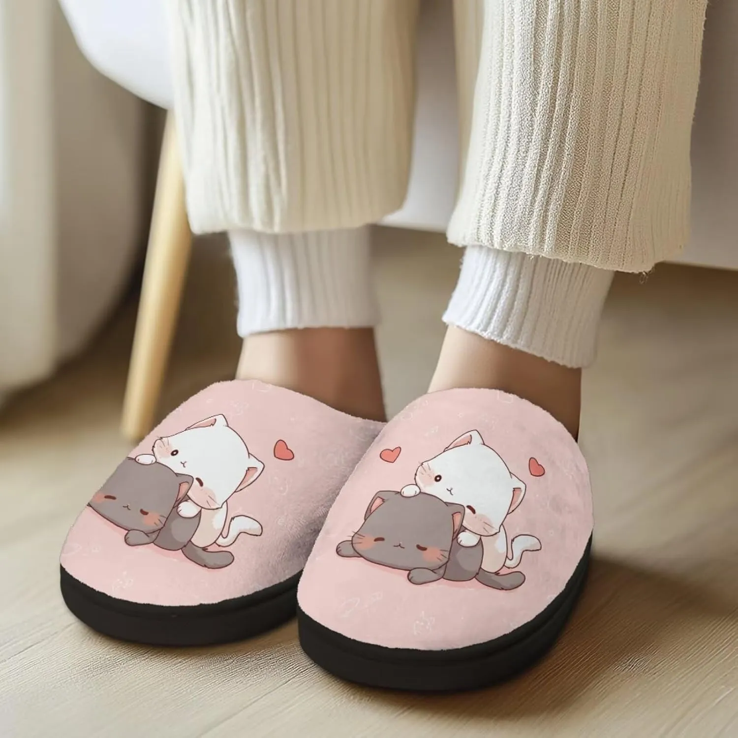 Xpyiqun House Shoes Soft Plush Fuzzy Warm Slippers Winter Home Slippers for Men Women Size 4-12