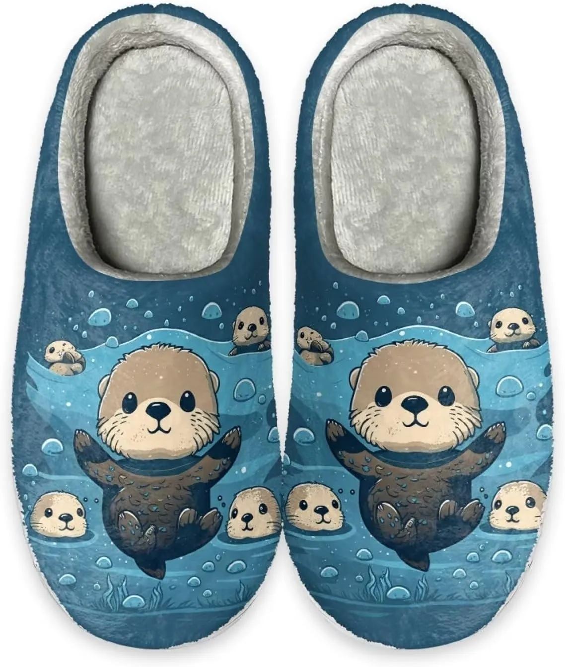 Xpyiqun Slippers Women Men Slip On House Shoes Fuzzy Warm Winter Slippers Size 4-12