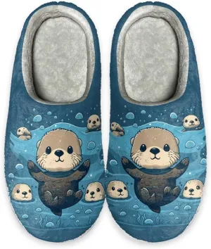 Xpyiqun Slippers Women Men Slip On House Shoes Fuzzy Warm Winter Slippers Size 4-12