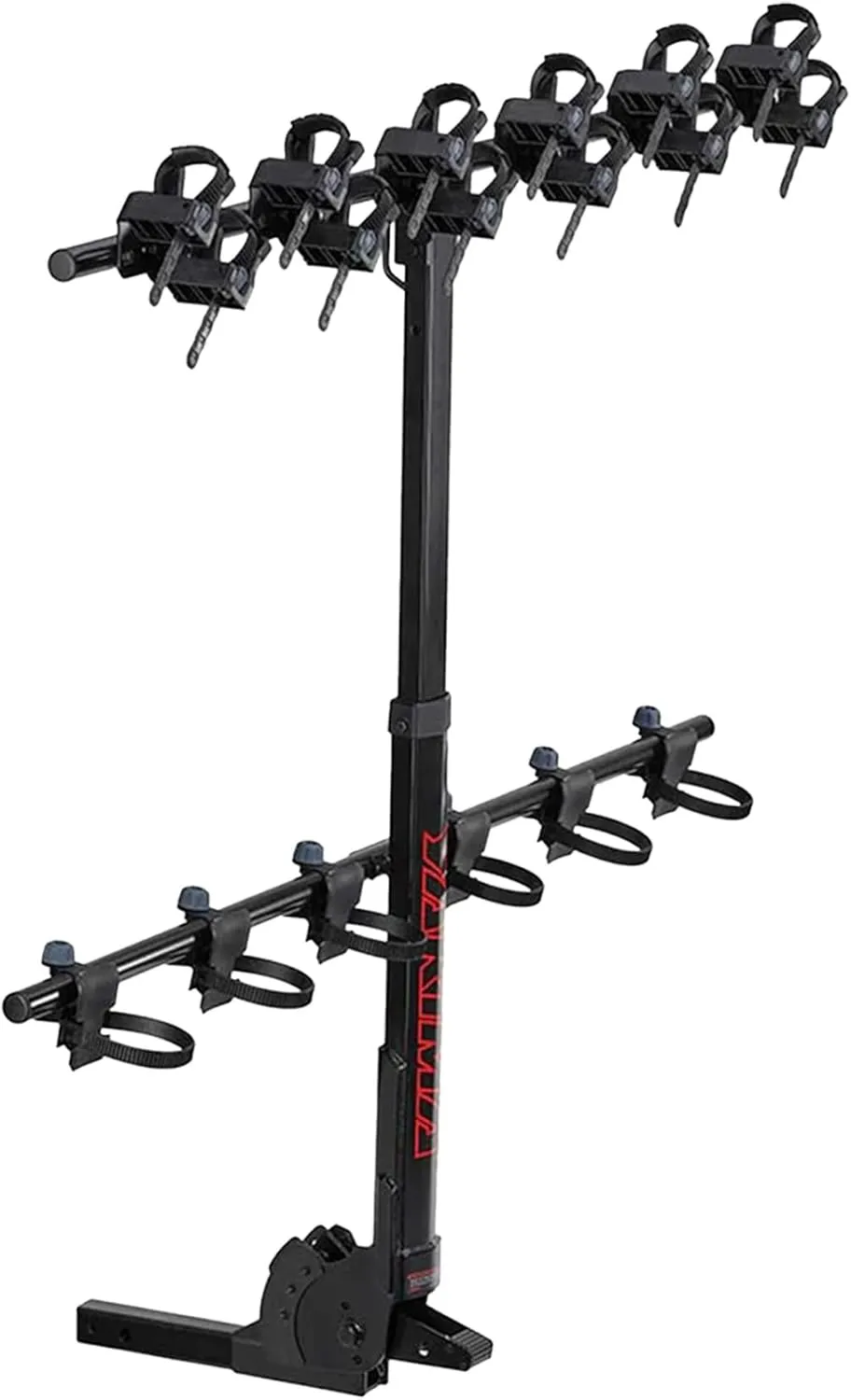 Yakima Versatile HangTight 6 Vertical Hanging Hitch Steel Bike Rack for 2 Inch Hitch Receivers with Fully Padded Cradles and Tilting Design, Black