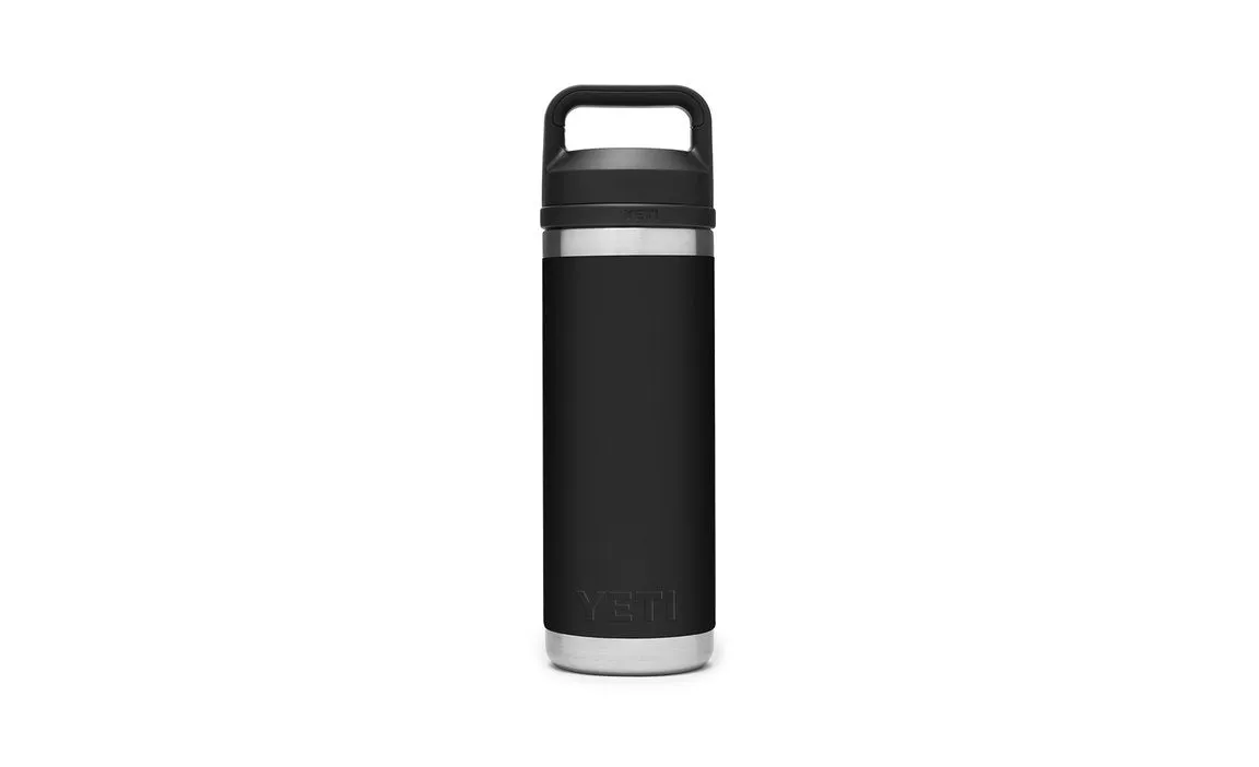 YETI RAMBLER 18OZ (532ML) BOTTLE W/ CHUG CAP - BLACK