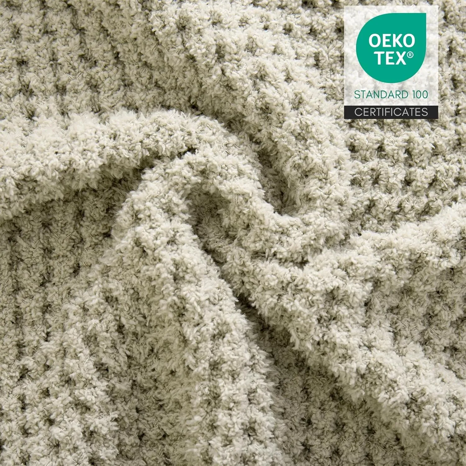 YIRUIO Microfiber Waffle Throw Blanket Weave Knit Super Soft Ultra Cozy Fuzzy Fluffy Warm for Living Room Bedroom Bedding Farmhouse (Beige Camel, 51'' x 63'')
