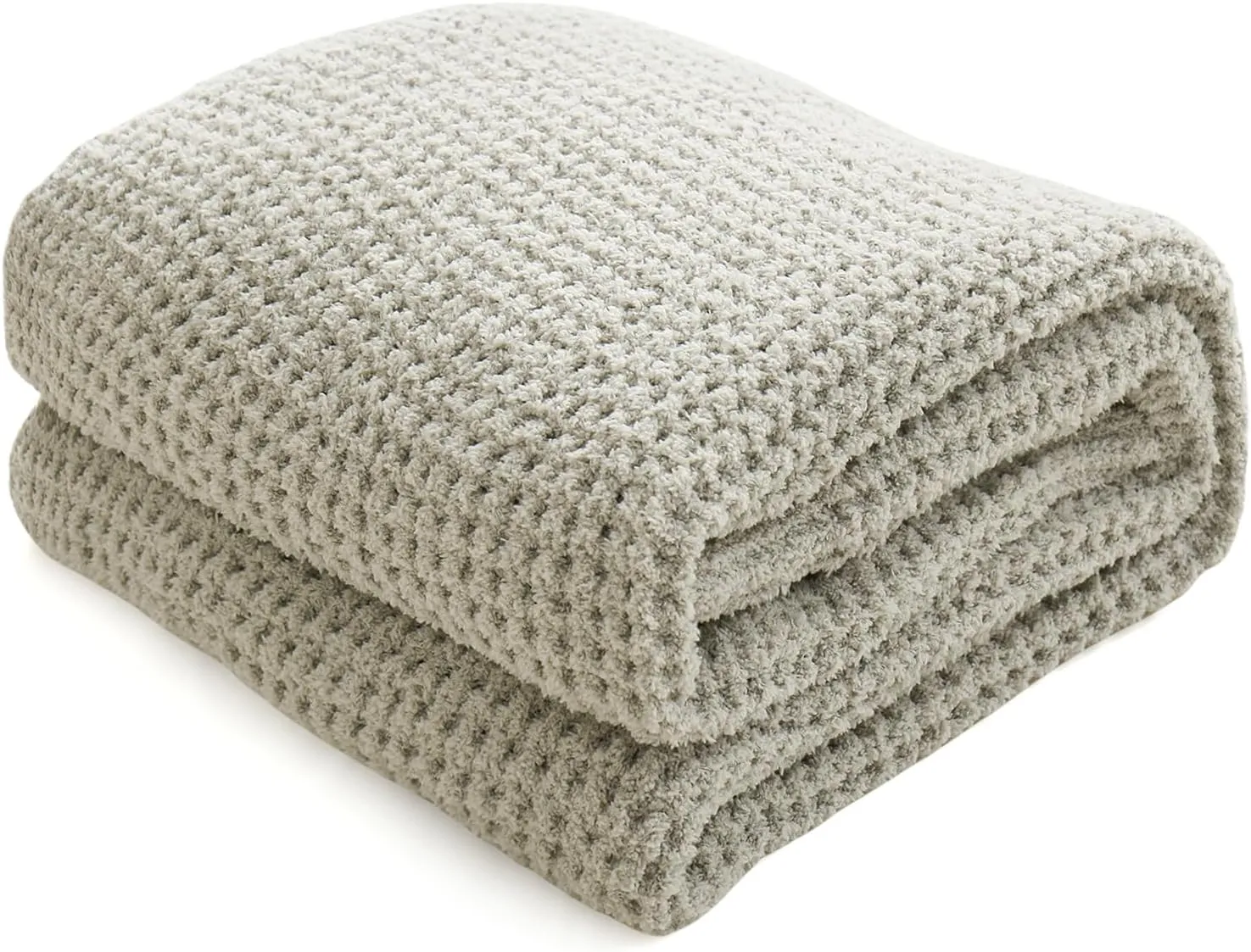 YIRUIO Microfiber Waffle Throw Blanket Weave Knit Super Soft Ultra Cozy Fuzzy Fluffy Warm for Living Room Bedroom Bedding Farmhouse (Beige Camel, 51'' x 63'')