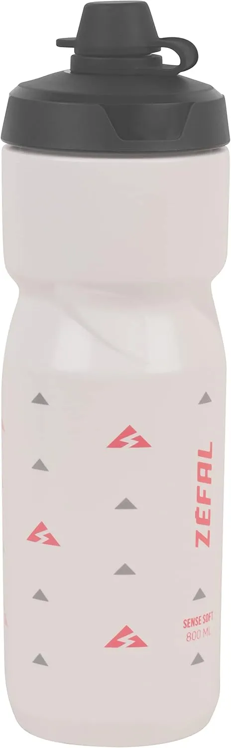 ZEFAL Sense Soft 80 No-Mud Water Bottle, White, 800ml