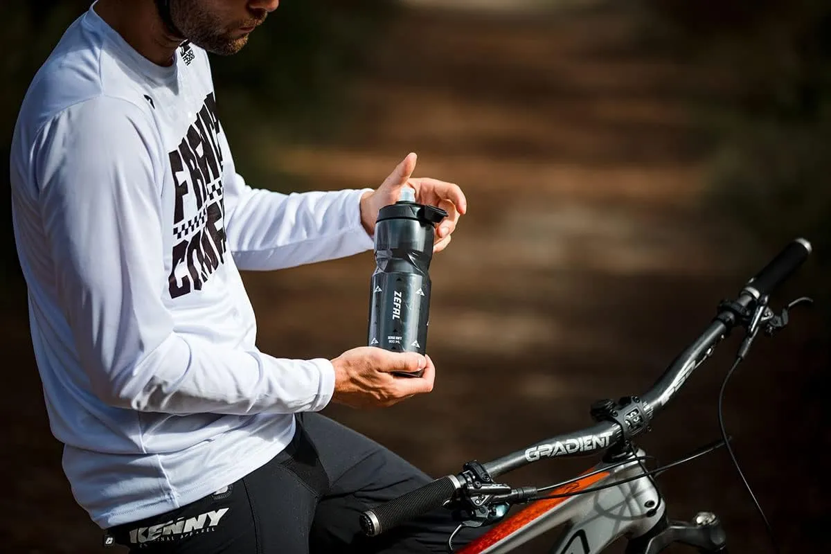ZEFAL Sense Soft 80 No-Mud Water Bottle, White, 800ml