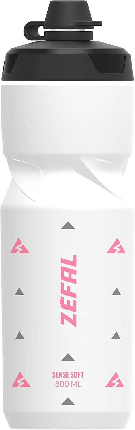 ZEFAL Sense Soft 80 No-Mud Water Bottle, White, 800ml
