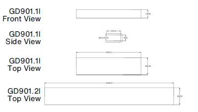 Zehnder GD Rectangular Ducting, Insulated GD9 Duct 220x90 mm