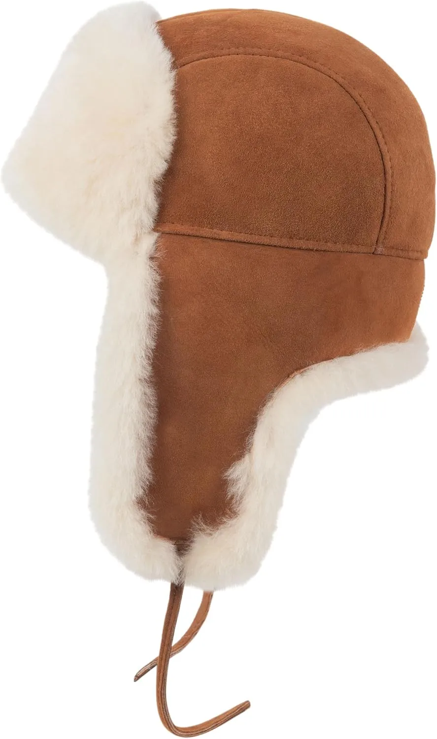 Zessano Leather Aviator Russian Ushanka Trapper Winter Fur Hat - Unisex Shearling 100% Leather Sheepskin Hats for Men Women