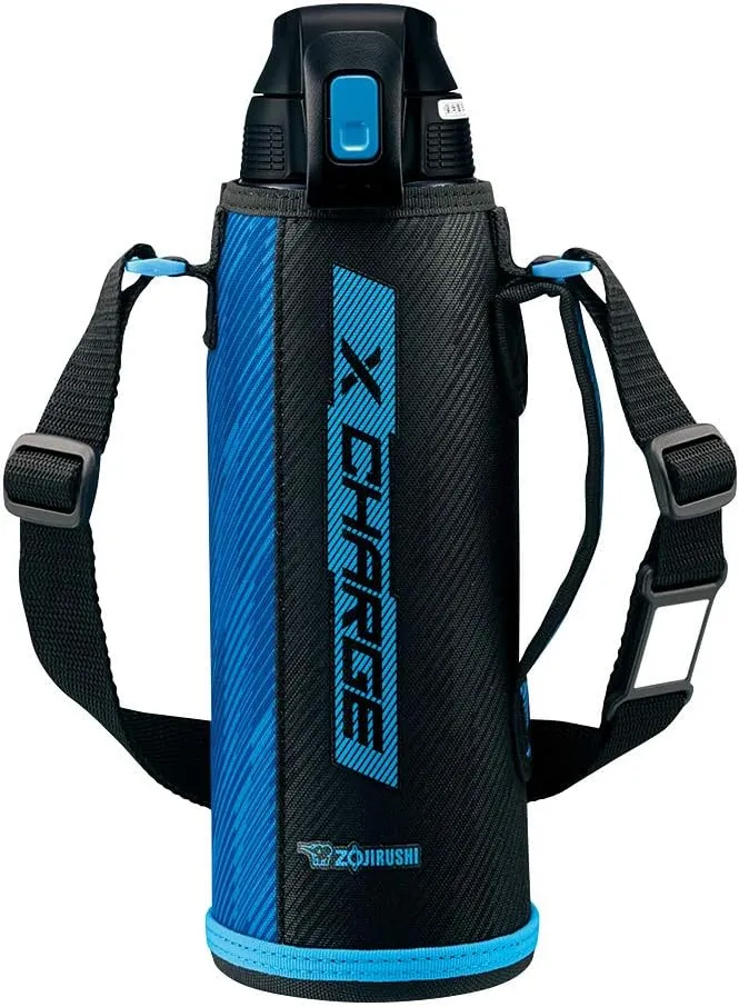 Zojirushi SD-FB10-AJ Water Bottle, Direct Drinking, Sports Type, Stainless Steel Cool Bottle, 3.3 gal (1.0 L), Blue Stripe