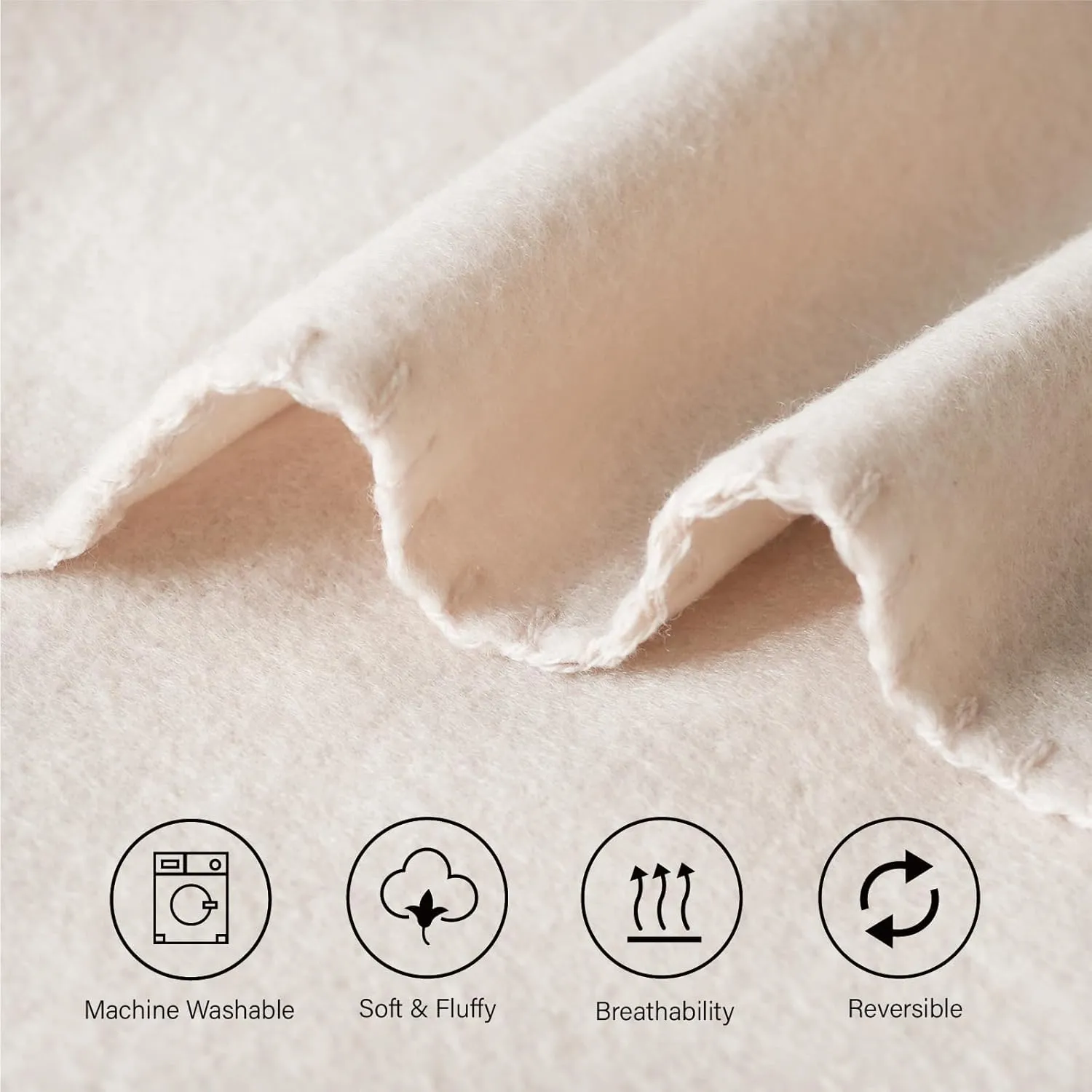 ZYFZCYBL Fleece Throw Blankets Lightweight Warm Soft Cozy Pet-Friendly Bulk Fleece Throw Blanket Kids Solid for Home Bed, Sofa，Office,Gifts, Couch (Pack of 6-50 x 60 inch，Beige)